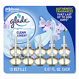 Plugins Scented Oil Refill, Clean Linen, 0.67 oz, 10/Pack (379206)