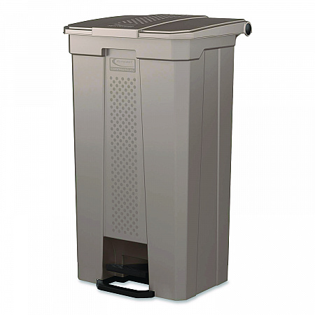 Step-On Trash Can, 23 gal, Resin, Platinum Metallic (TCST23)