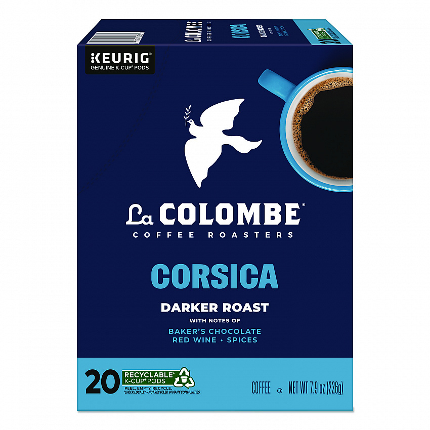 Coffee K-Cup Pods, Corsica Dark Roast, 20/Box (0328)