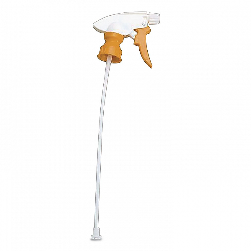 Chemical Resistant Trigger Sprayer, 9.88" Tube, Fits 32 oz Bottles, Yellow/White (60192491EA)