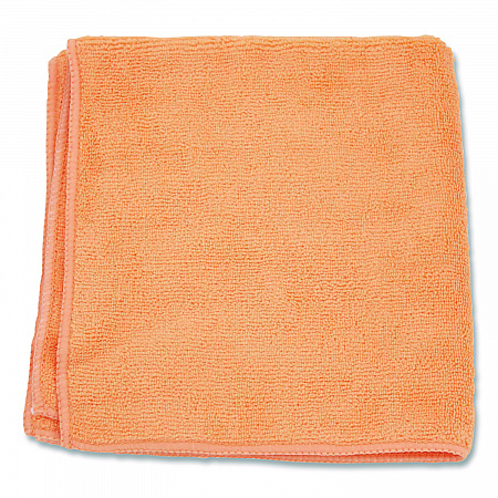 MicroWorks Microfiber Towels, 16 x 16, Orange, Dozen (250OR)