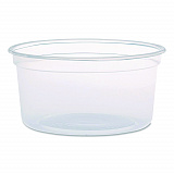 MicroGourmet Food Containers, 12 oz, 4.68" Diameter x 2.25"h, Clear, Plastic, 500/Carton (MN120100)