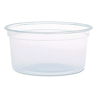 MicroGourmet Food Containers, 12 oz, 4.68" Diameter x 2.25"h, Clear, Plastic, 500/Carton (MN120100)