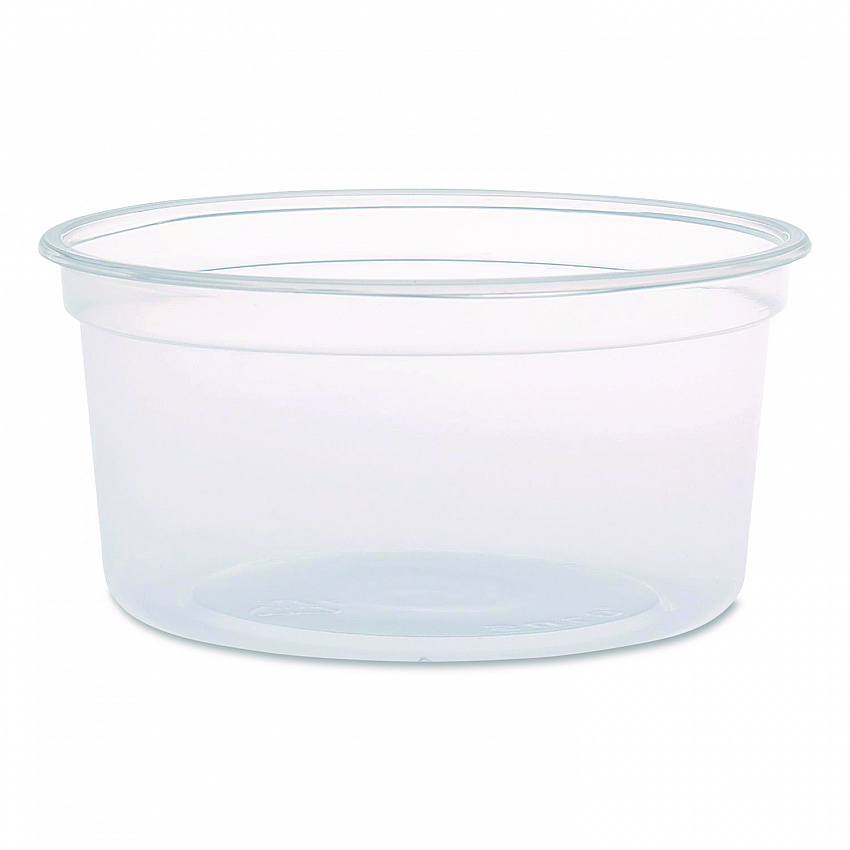 MicroGourmet Food Containers, 12 oz, 4.68" Diameter x 2.25"h, Clear, Plastic, 500/Carton (MN120100)