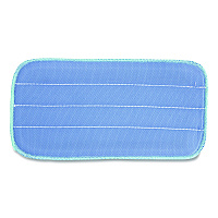 Microworks Flat Microfiber Specialty Pad, 11 x 5, Blue, Dozen (2504SPHMFP11)