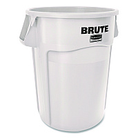 Brute Container, 44 gal, Plastic, White (1779740EA)