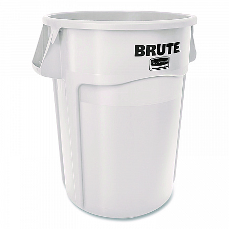 Brute Container, 44 gal, Plastic, White (1779740EA)