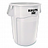 Brute Container, 44 gal, Plastic, White (1779740EA)