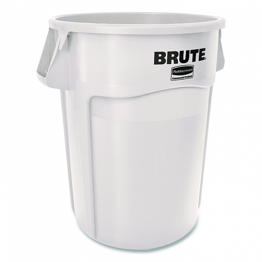 Brute Container, 44 gal, Plastic, White (1779740EA)