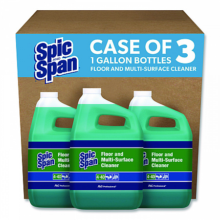 Liquid Floor Cleaner, Fresh Scent, 1 gal Bottle, 3/Carton (02001)