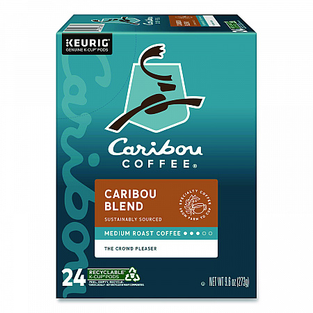 Caribou Blend Coffee K-Cups, 24/Box (6992)