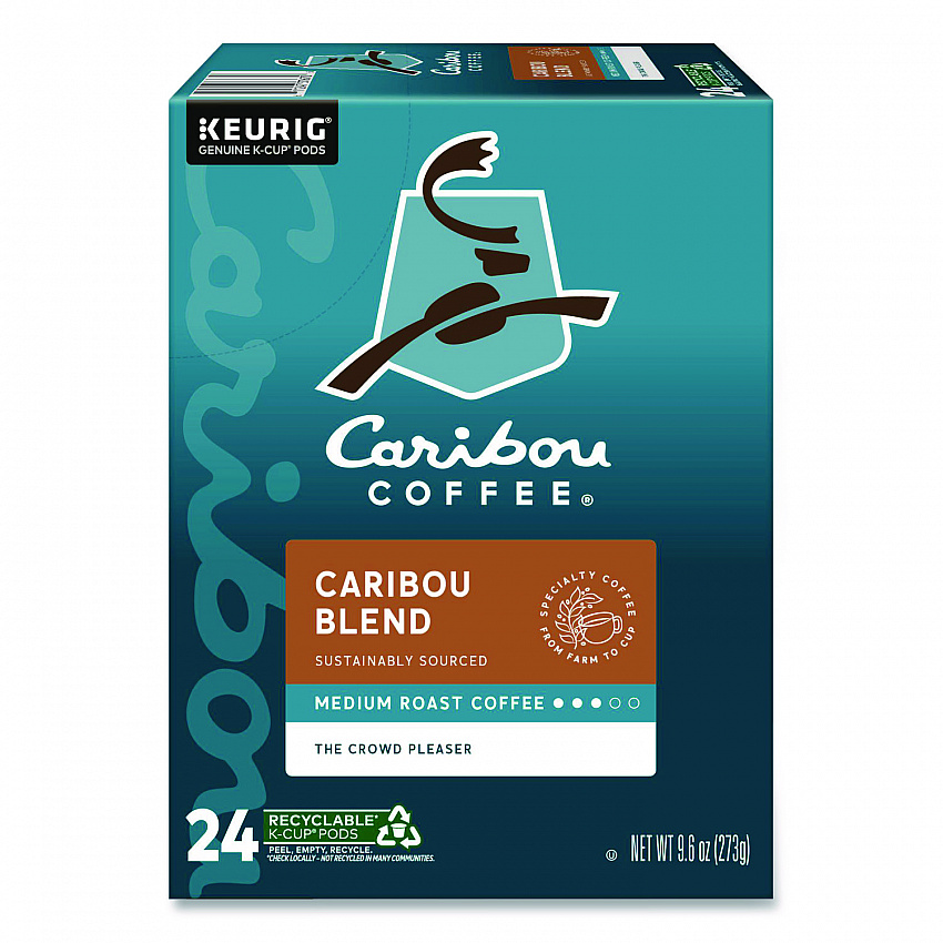 Caribou Blend Coffee K-Cups, 24/Box (6992)