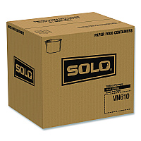 Double Poly Paper Food Containers, 10 oz, 3.8 dia x 2.7" h, White, Paper,1,000/Carton (VN61002050)