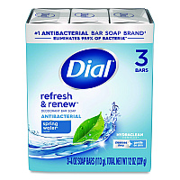Refresh and Renew Antibacterial Deodorant Bar Soap, Spring Water Scent, 4 oz, 3 Bars/Pack, 4 Packs/Carton (11811)