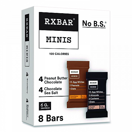 Minis Protein Bars, Chocolate Sea Salt and Peanut Butter Chocolate, 0.9 oz Bar, 8/Box (KEE00190)