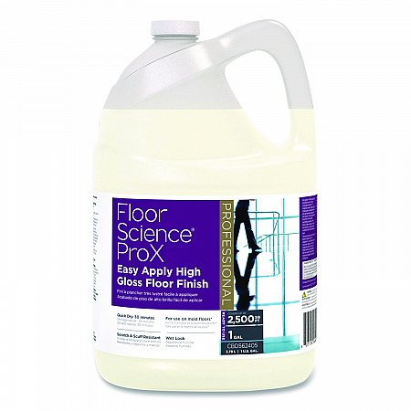Floor Science ProX Easy Apply High Gloss Floor Finish, 1 gal Bottle, 4/Carton (CBD562405)