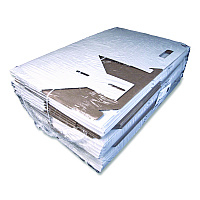 Carryout Barn Boxes, Large Corugated, 12 x 18 x 9, White/Kraft, 25/Carton (2763)