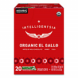 El Gallo Organic Coffee K-Cups, Light Roast, 20/Box (0154)