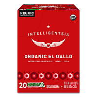 El Gallo Organic Coffee K-Cups, Light Roast, 20/Box (0154)