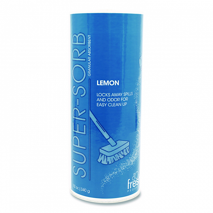 Super-Sorb Liquid Spill Absorbent, Lemon Scent, 720 oz Absorbing Volume, 12 oz Shaker Can (614SSEA)