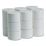 Compact Coreless One-Ply Bath Tissue, Septic Safe, White, 3,000 Sheets/Roll, 18 Rolls/Carton (19374)