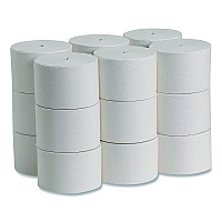 Compact Coreless One-Ply Bath Tissue, Septic Safe, White, 3,000 Sheets/Roll, 18 Rolls/Carton (19374)