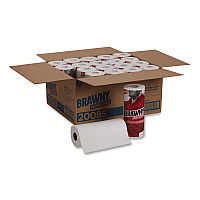 Premium DRC Perforated Roll Wipers, 1-Ply, 11 x 9.38, Unscented, White, 84/Roll, 20 Rolls/Carton (20085)