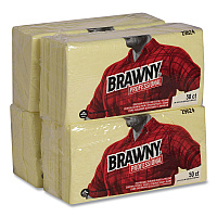 Dusting Cloths, Quarterfold, 24 x 24, Unscented, Yellow, 50/Pack, 4 Packs/Carton (29624)