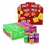 Soda Mini Variety and Cheez-It Combo Pack, (30) 7.5 oz Cans Assorted Flavors, (45) 1.5 oz Pouch Original Cheez-It/Bundle (60004171)