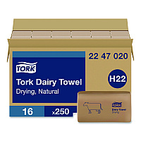 Dairy Towel, 1-Ply, 9.12 x 10.25, Natural, 250 Sheets/Pack, 16 Packs/Carton (2247020)