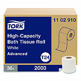 Advanced High-Capacity Bath Tissue, Septic Safe, One-Ply, White, 2,000 Sheets/Roll, 36 Rolls/Carton (1102910)