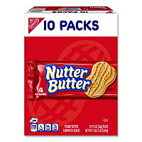Nutter Butter, Peanut Butter, 1.9 oz, 4 Cookies/Pack, 10 Packs/Box (07835)