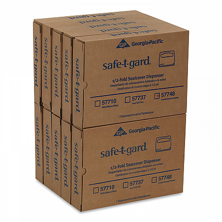 Safe-T-Gard Toilet Seat Cover Dispenser, 16.38 x 2.5 x 11.75, Gray, 10/Carton (57737CT)
