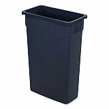TrimLine Rectangle Waste Container, 23 gal, Plastic, Gray, 4/Carton (34202323)