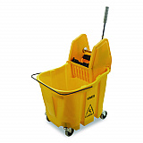 OmniFit Mop Bucket with Down Press Wringer, 35 qt, Yellow (4690404)