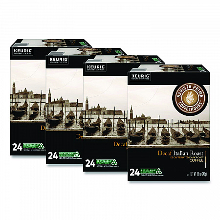 Decaf Italian Roast Coffee K-Cups, 24/Box, 4 Boxes/Carton (8506CT)