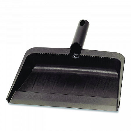 Flo-Pac Flexible Plastic Dustpan, 8 x 12, Plastic, Black (36143703)