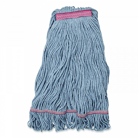 Medium Blue Looped-End Mop, Cotton, 43 x 6 x 3, Red (369423B14)