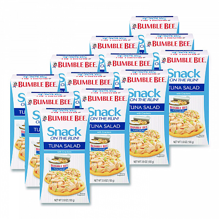 Snack on the Run Tuna Salad with Crackers, 3.5 oz Pack, 12/Carton (AHF70777)