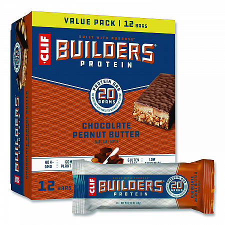 Builders Protein Bar, Chocolate Peanut Butter, 2.4 oz Bar, 12 Bars/Box (CCC160041)