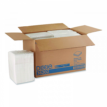 Acclaim 1/4 Fold Paper Dinner Napkins, White, 1-Ply, 16 x 16, 500/Pack, 8 Packs/Carton (36202)