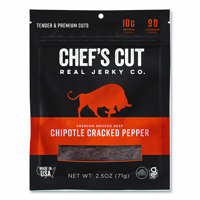 Real Steak Jerky, Chipolte Cracked Pepper, 2.5 oz Bag (CCR00501)