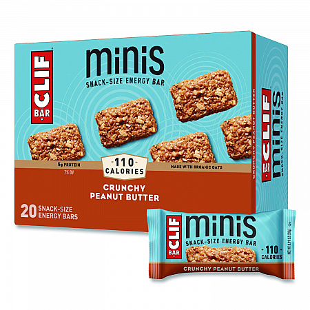 Energy Bar, Mini Crunchy Peanut Butter, 0.99 oz Bar, 20/Box (CCC36412)
