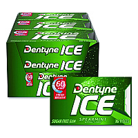Sugarless Gum, Spearmint, 16 Pieces/Pack, 9 Packs/Box (AMC31500)
