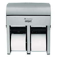 Compact Quad Vertical Four-Roll Coreless Dispenser, 11.75 x 6.9 x 13.25, Stainless Steel (56748)
