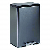 Elite Step-On Trash Can, 12 gal, Metal, Charcoal Stainless Steel/Black (2112520)