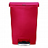 Slim Jim Streamline Resin Step-On Container, 24 gal, Resin, Red (1883570)
