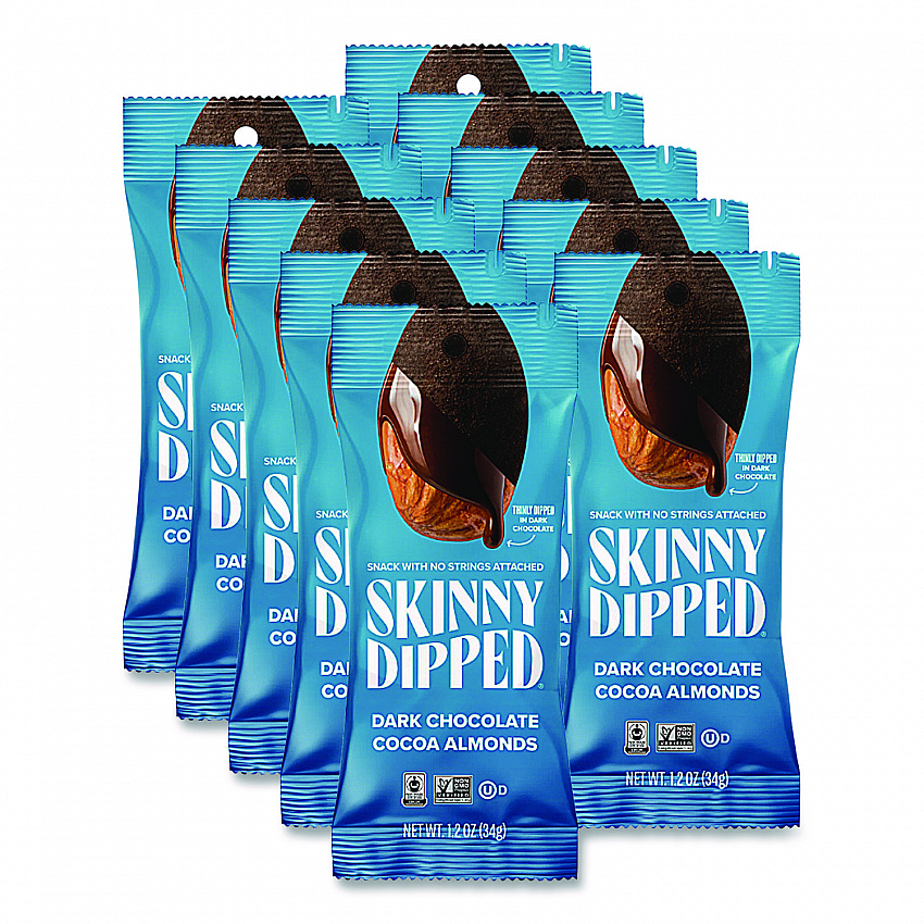 Dark Chocolate Covered Almonds, 1.2 oz Bags, 10/Box (EDT00837)