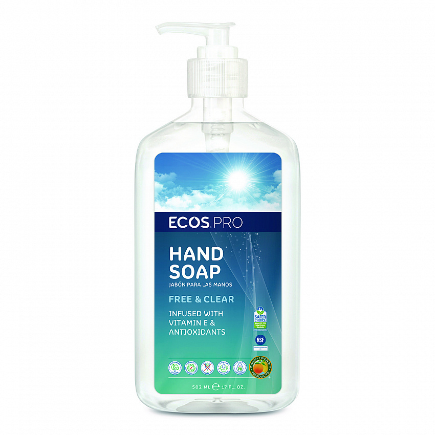 Liquid Hand Soap, Free and Clear Scent, 17 oz (PL96636EA)