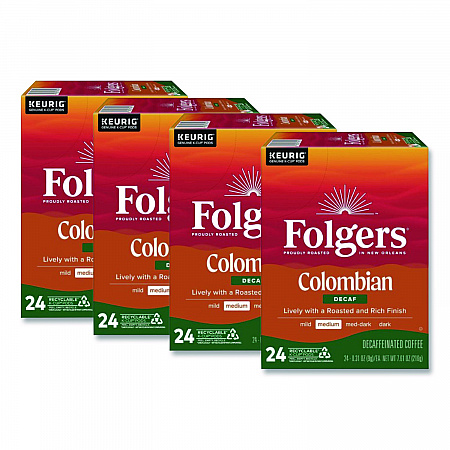 Colombian Decaf K-Cups, 24/ Box, 4 Boxes/Carton (0570CT)